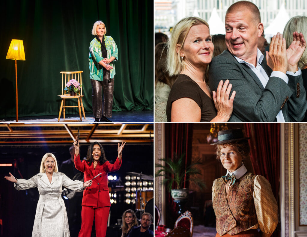 Min föreställning om mamma som Sissela Kyle fortsätter att spela nu i höst. Tillsammans med Benny Fredriksson på Kulturhuset Stadsteatern 2011. Programledare för Kristallen (tillsammans med Parisa Amiri) 2021 och som Dagmar Friman i Fröken Frimans krig när första säsongen sändes 2013.