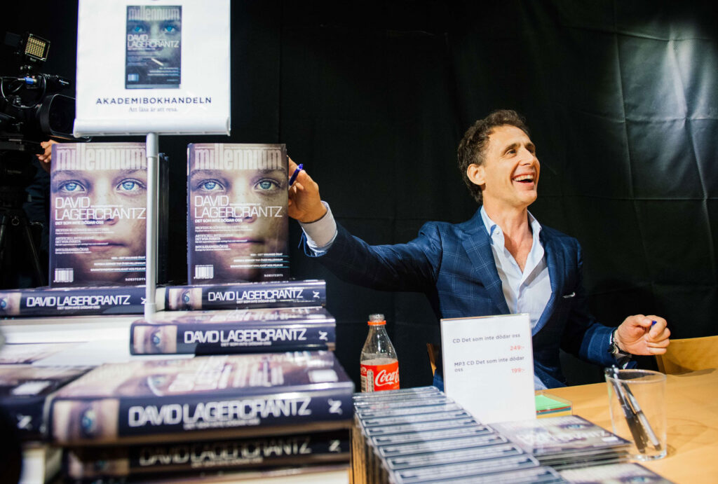 David Lagercrantz vid lanseringen av första Milleniumboken.